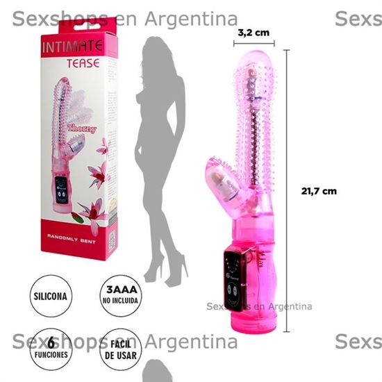 Masajeador vaginal con estimulacion de clitoris